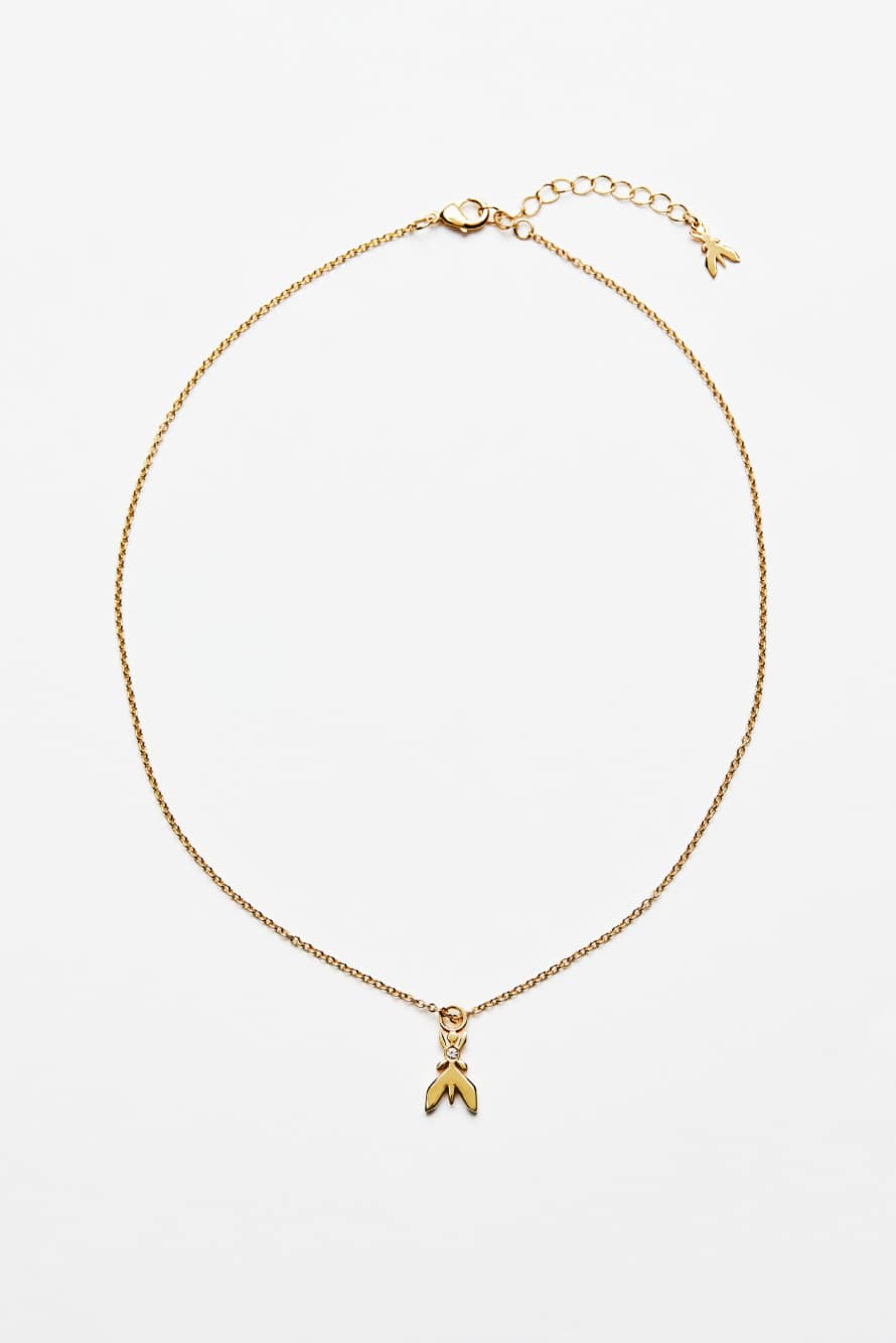 Micro Fly rhinestone necklace, Gold, Patrizia Pepe