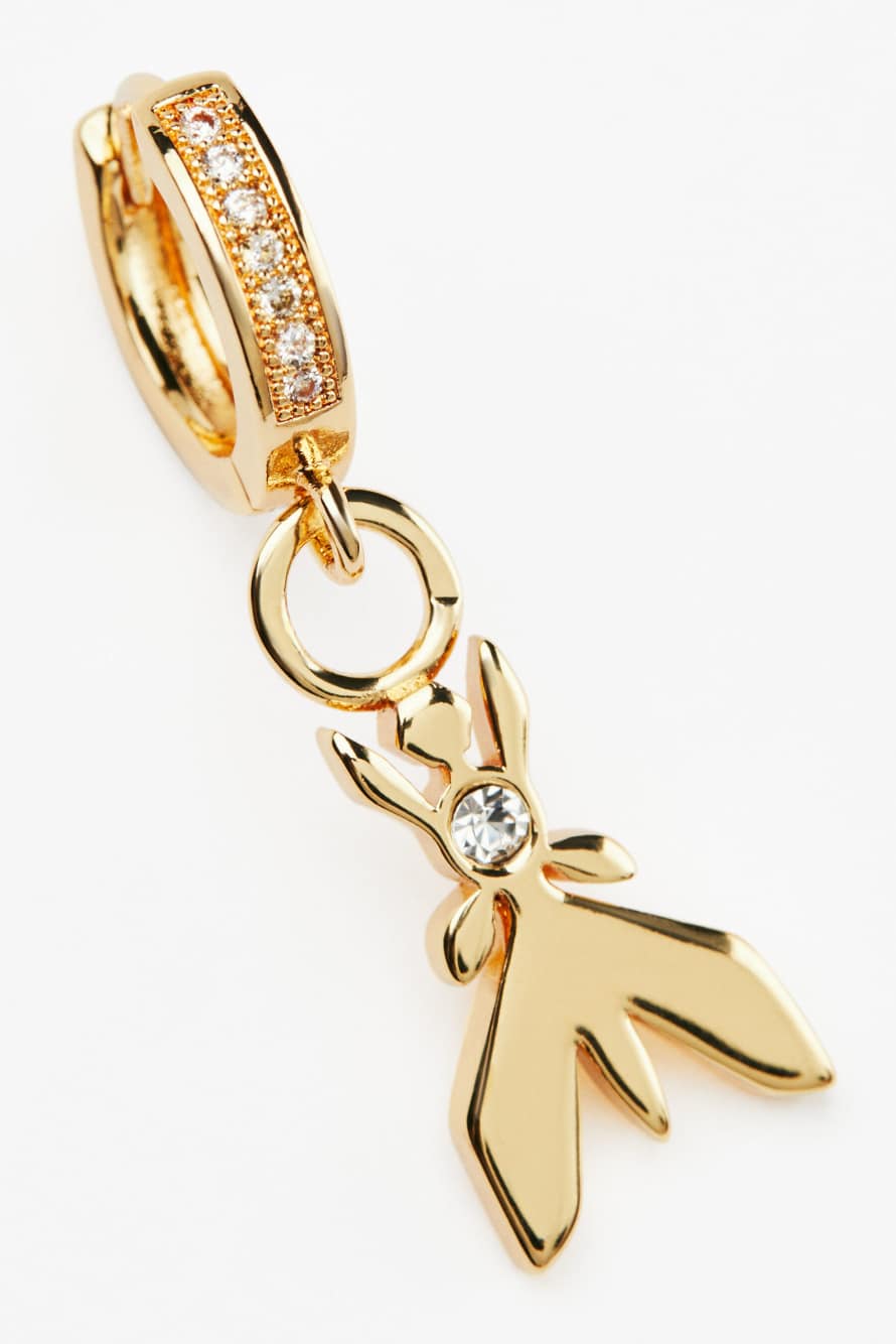 Micro Fly rhinestone earrings, Gold, Patrizia Pepe