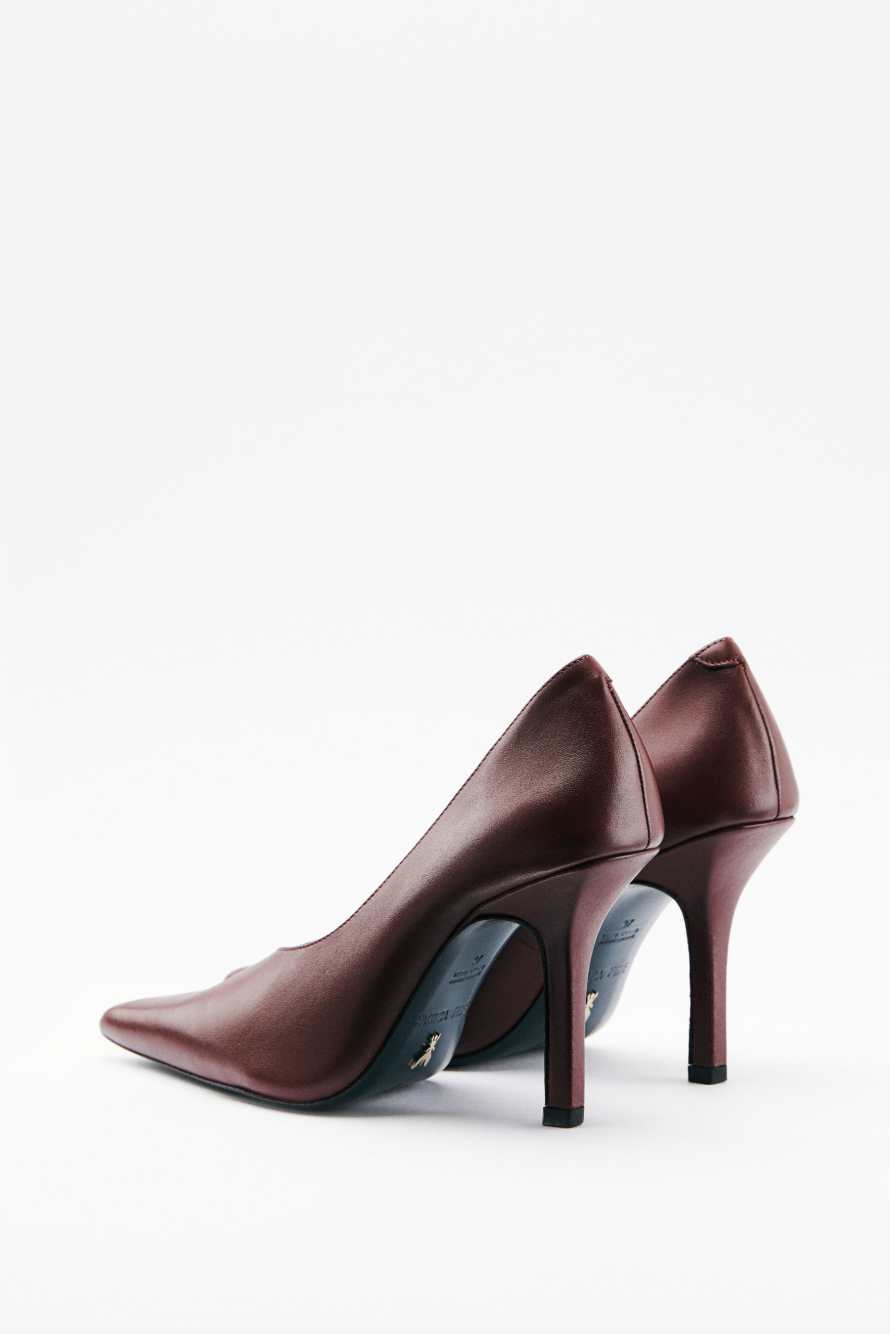 Minimal Shape Pumps aus Leder, Braun, Patrizia Pepe