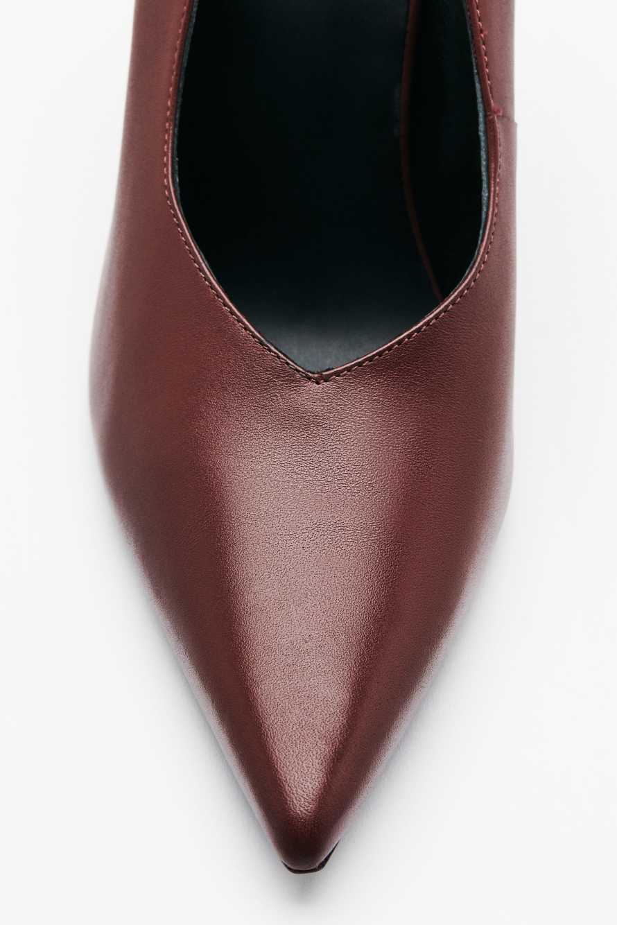 Minimal Shape Pumps aus Leder, Braun, Patrizia Pepe