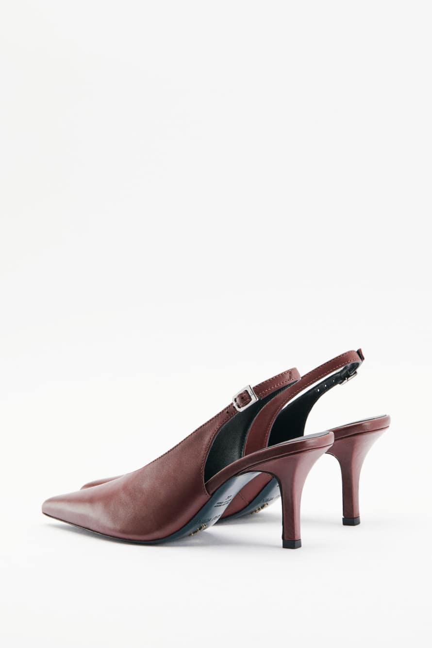 Leather slingbacks, Brown, Patrizia Pepe