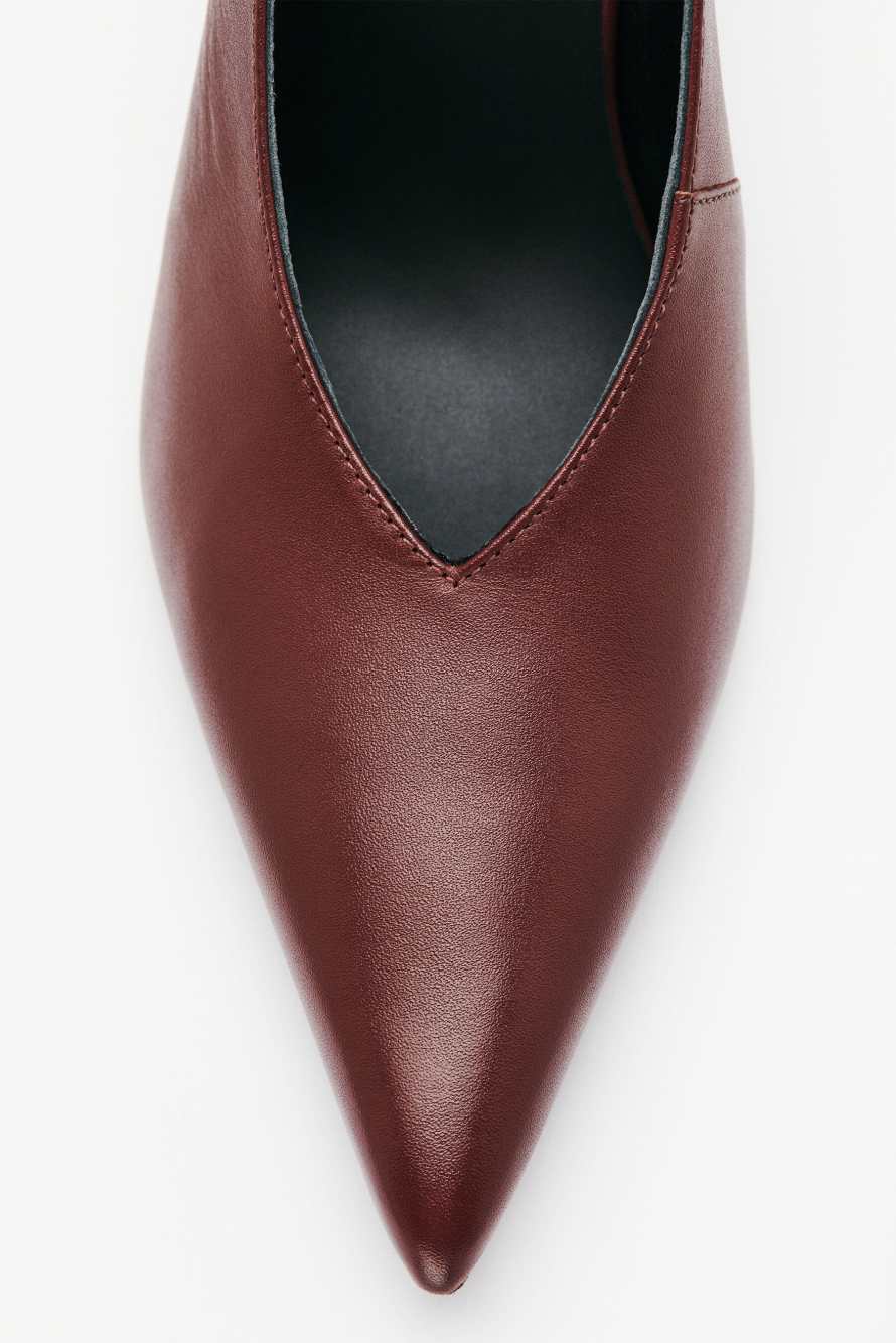 Leather slingbacks, Brown, Patrizia Pepe