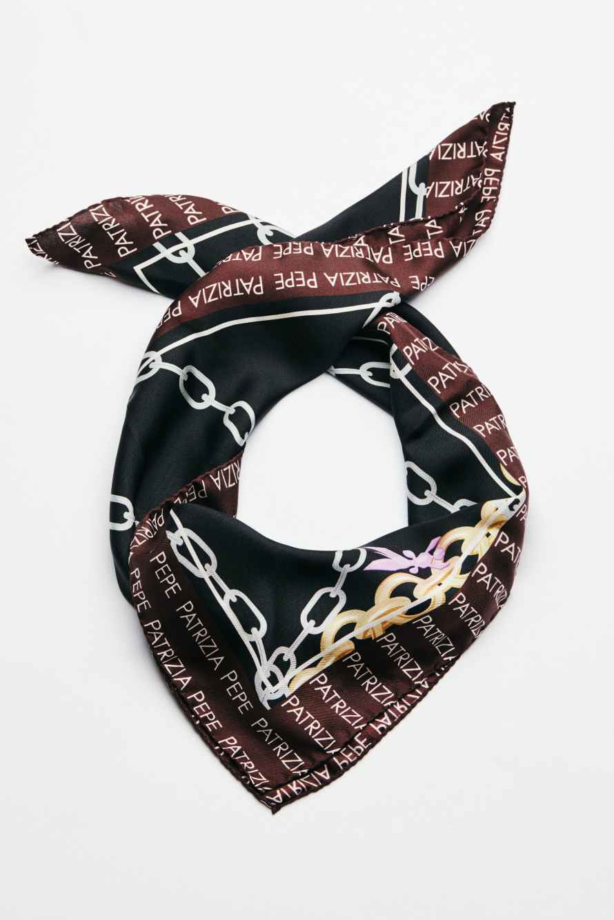 Pure silk printed scarf, Abstract Fantasy, Patrizia Pepe