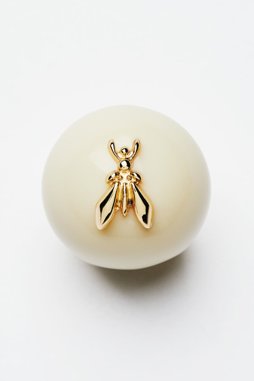 Bold sphere earrings, White, Patrizia Pepe