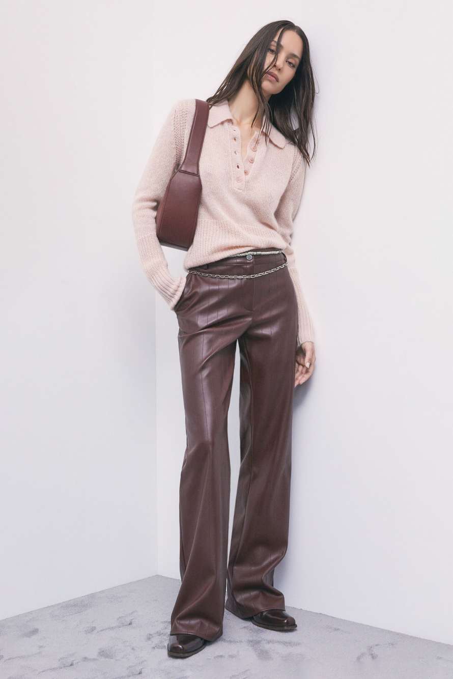 Polo knit in mohair-wool blend, Pink, Patrizia Pepe