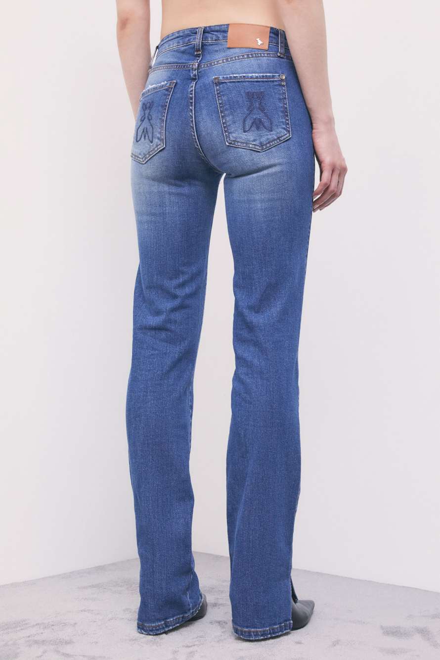 Jean skinny avec fentes, Bleu, Patrizia Pepe