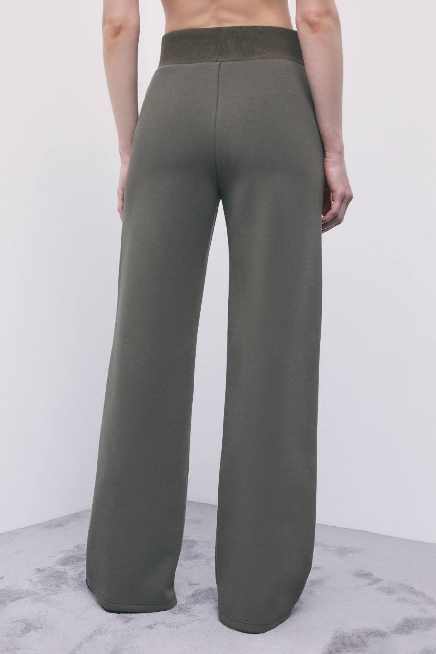 Straight-leg scuba sweatpants, Green, Patrizia Pepe