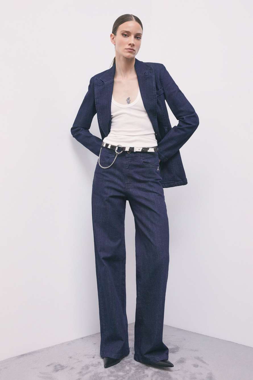 Wide-leg palazzo jeans, Blue, Patrizia Pepe