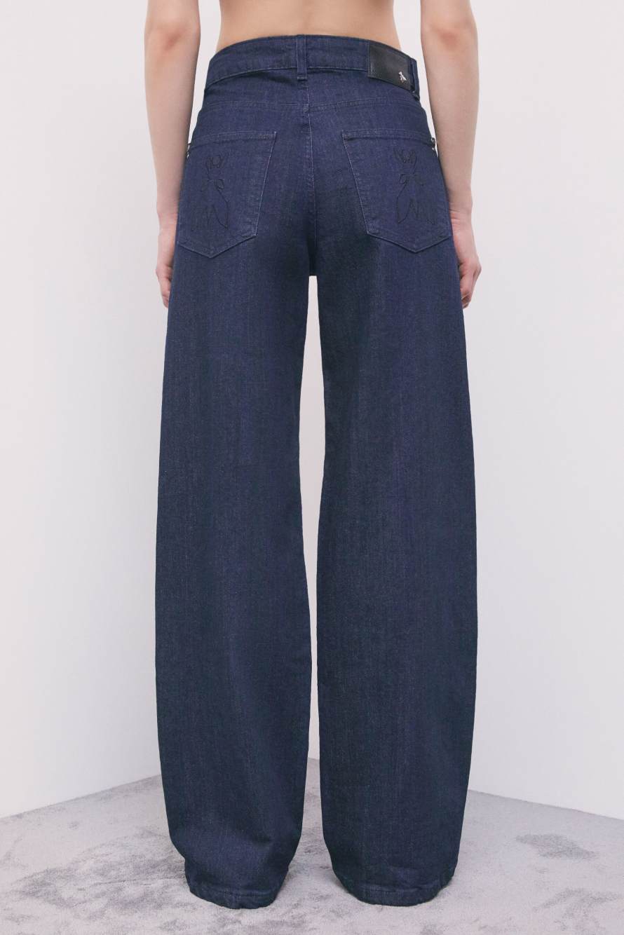 Wide-leg palazzo jeans, Blue, Patrizia Pepe