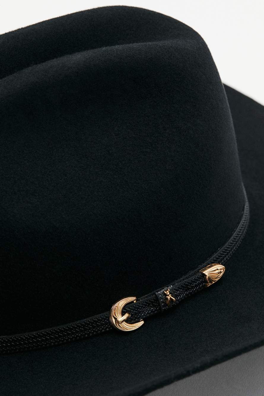 Wool cowboy hat, Black, Patrizia Pepe