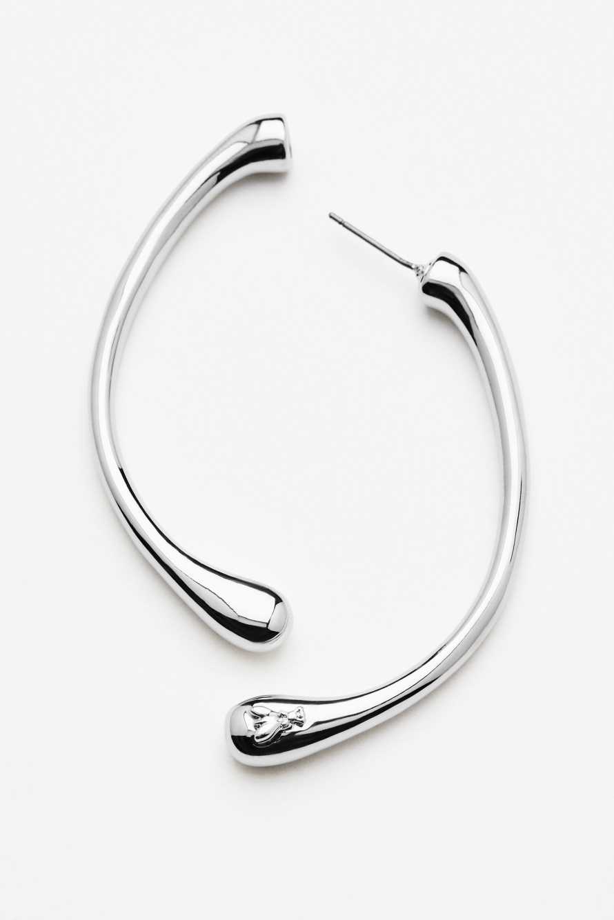 Minimal Design earrings, Silver, Patrizia Pepe