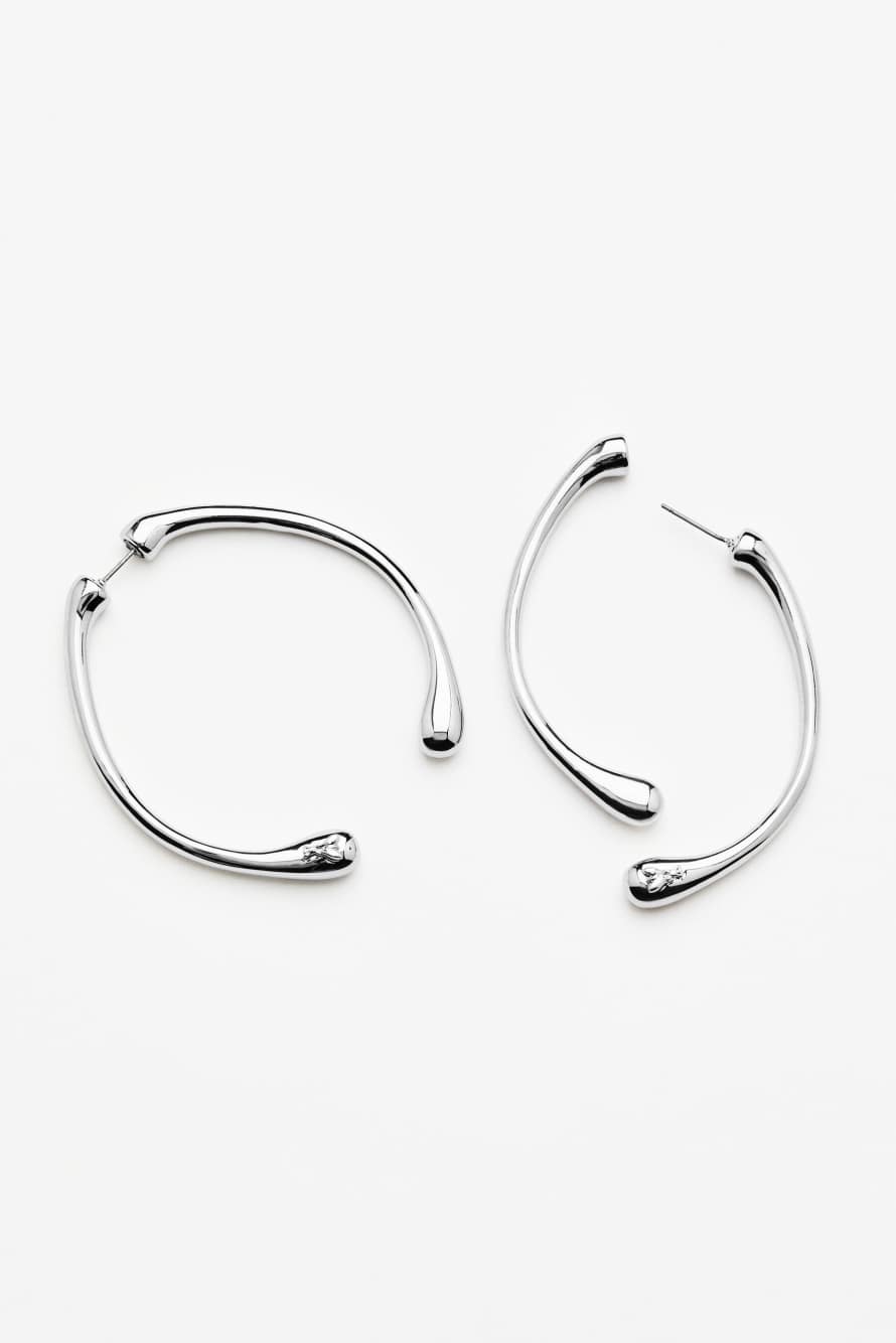 Minimal Design earrings, Silver, Patrizia Pepe