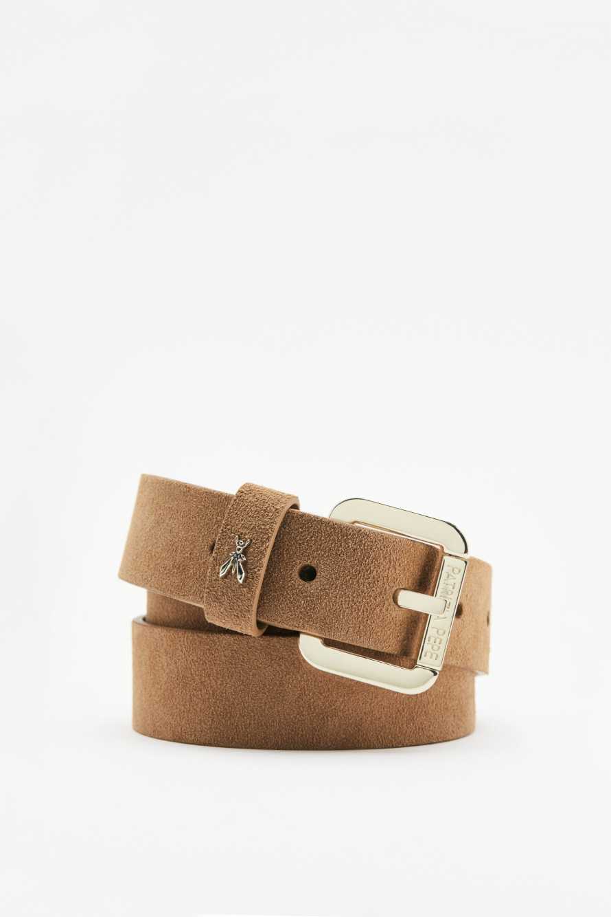 Wildlederg&uuml;rtel, Beige, Patrizia Pepe
