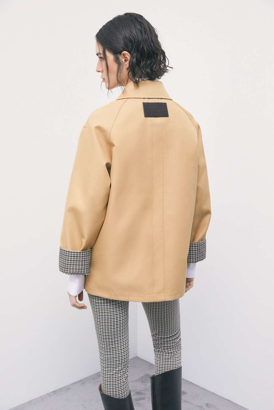 Cotton twill caban jacket, Beige, Patrizia Pepe