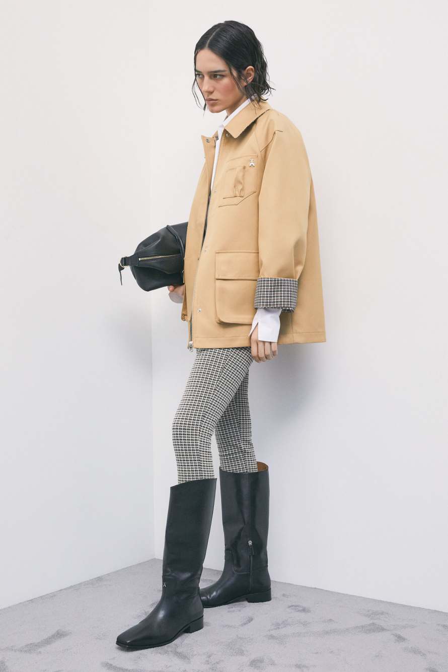Tailored slim-fit checked trousers, Abstract Fantasy, Patrizia Pepe