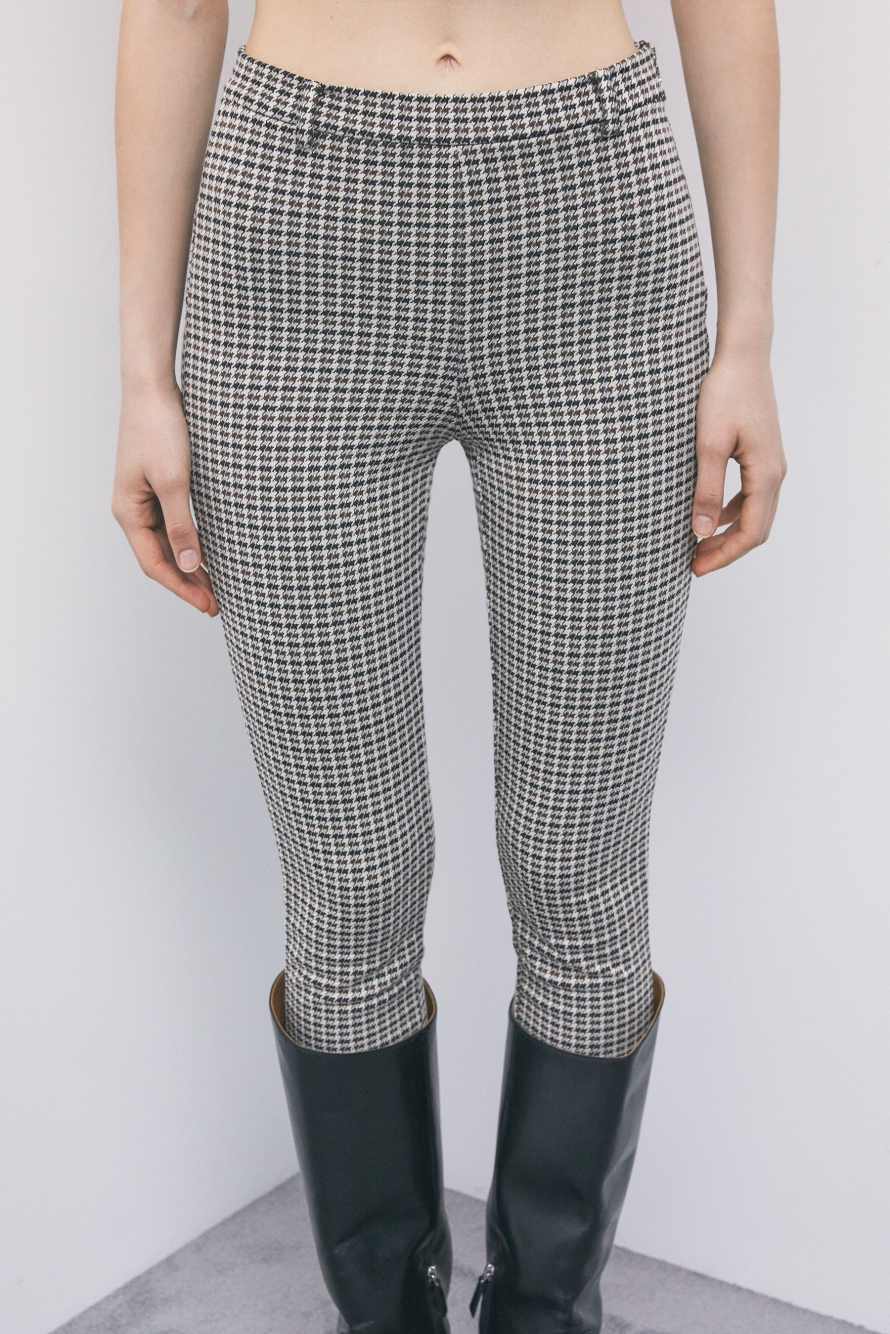 Tailored slim-fit checked trousers, Abstract Fantasy, Patrizia Pepe