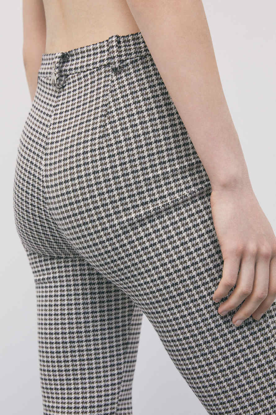 Tailored slim-fit checked trousers, Abstract Fantasy, Patrizia Pepe