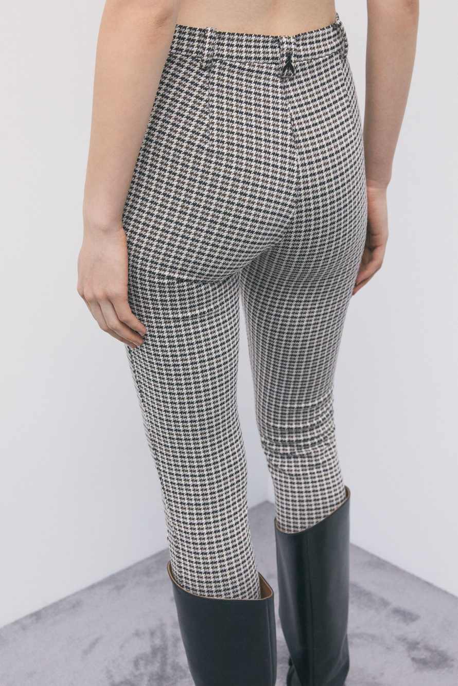 Tailored slim-fit checked trousers, Abstract Fantasy, Patrizia Pepe