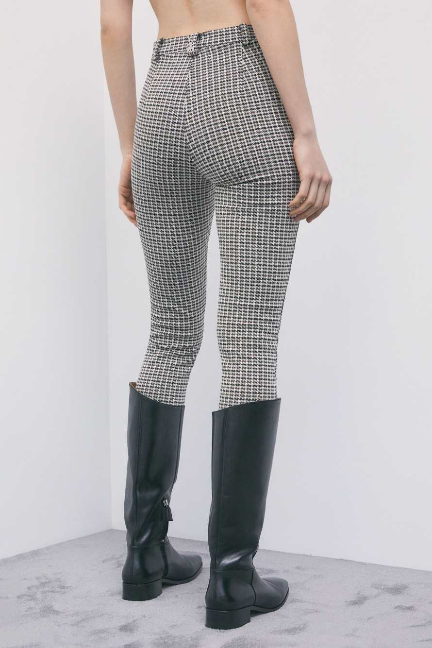 Tailored slim-fit checked trousers, Abstract Fantasy, Patrizia Pepe