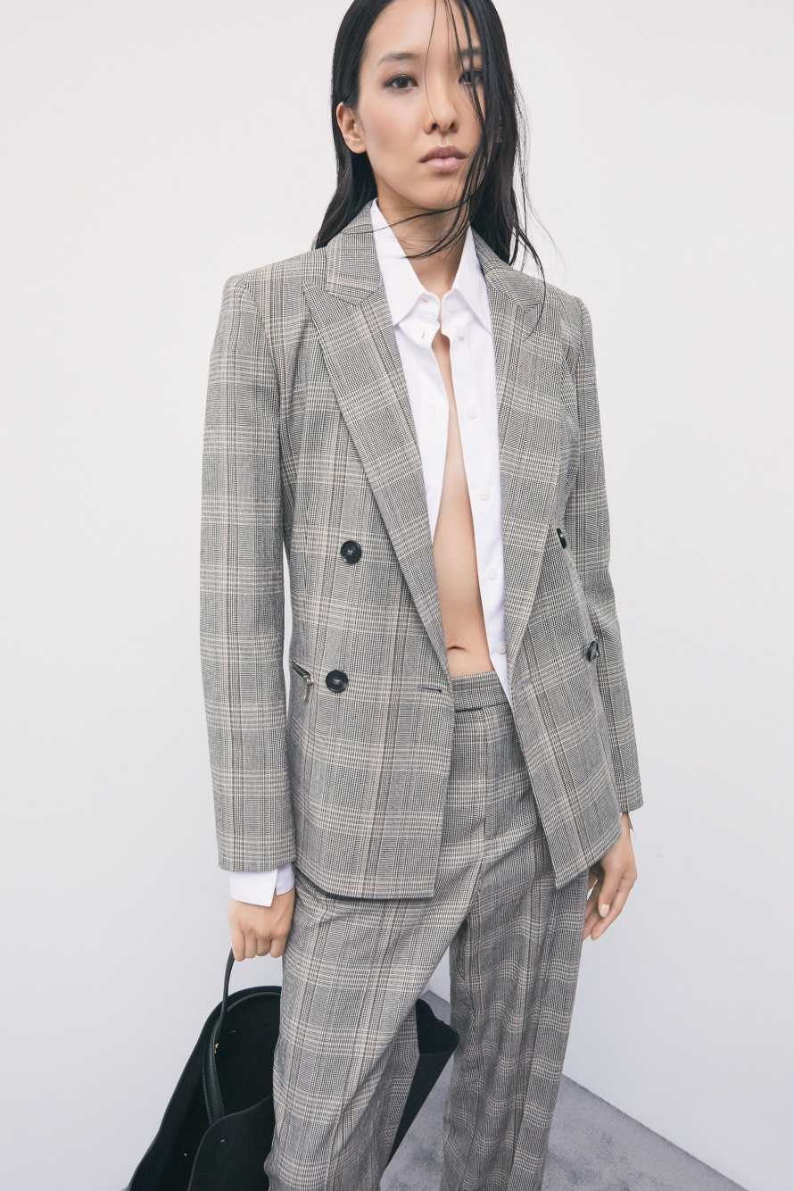 Double-breasted check blazer, Abstract Fantasy, Patrizia Pepe