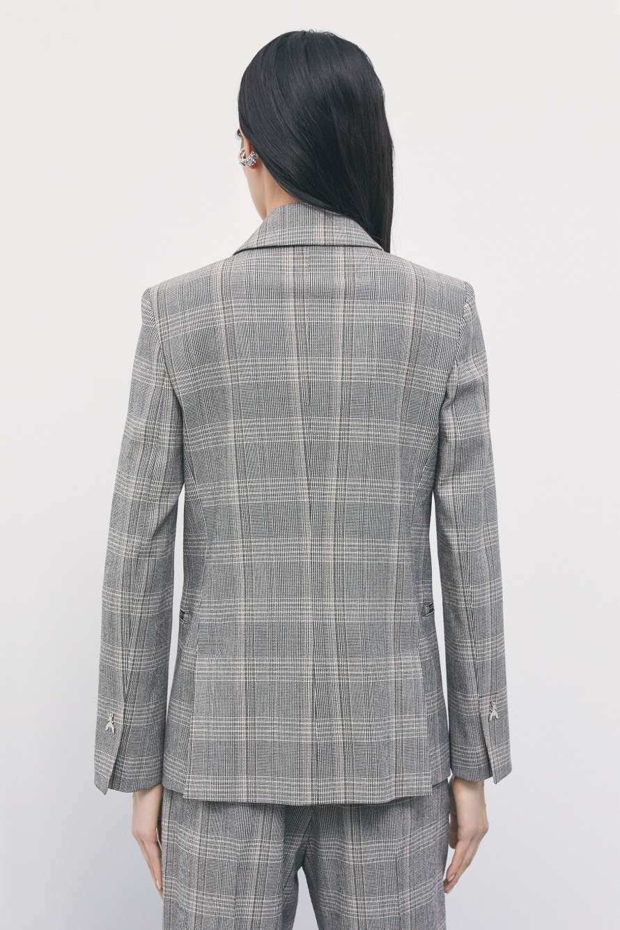 Double-breasted check blazer, Abstract Fantasy, Patrizia Pepe