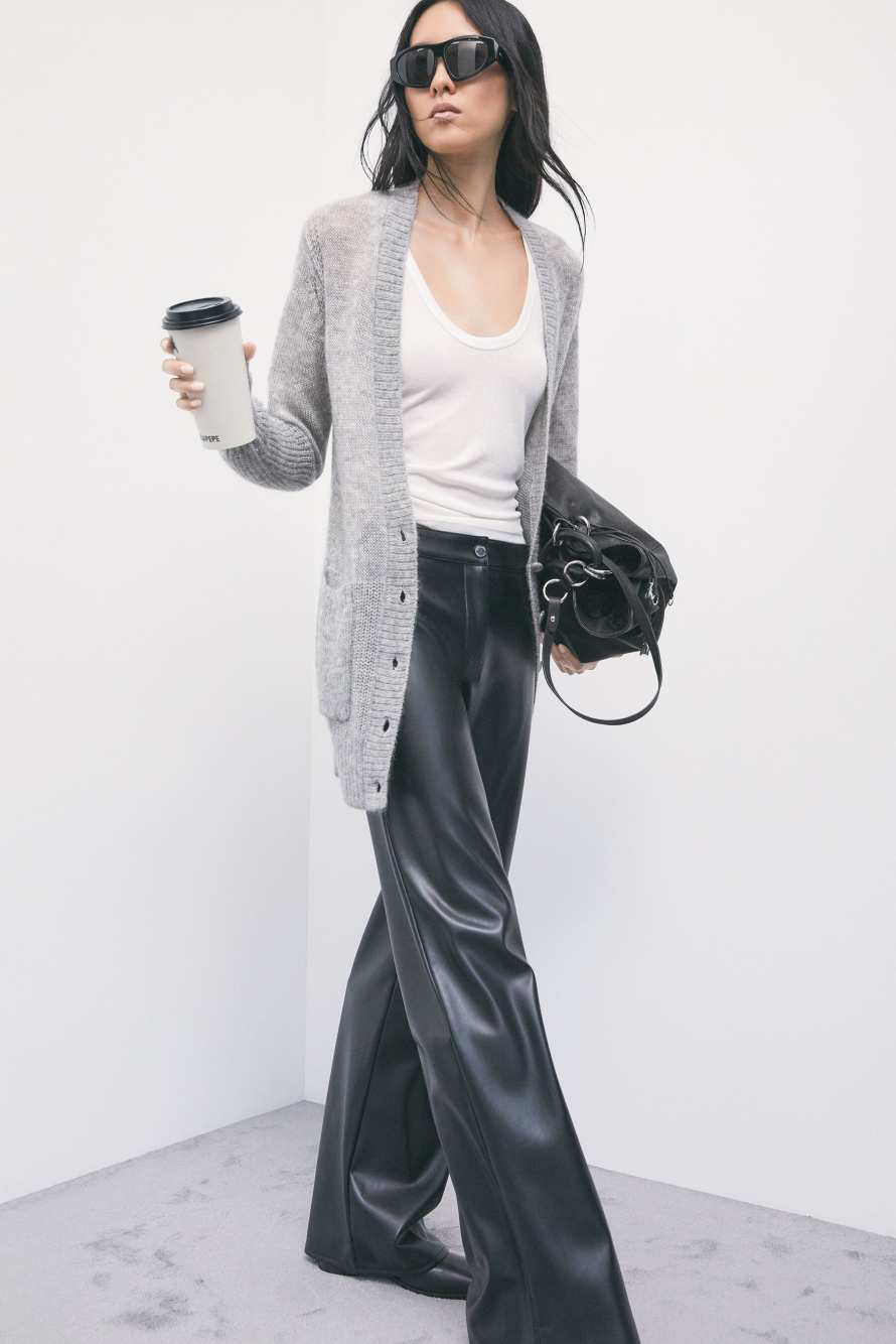 Wool-mohair blend cardigan with pockets, Grey, Patrizia Pepe