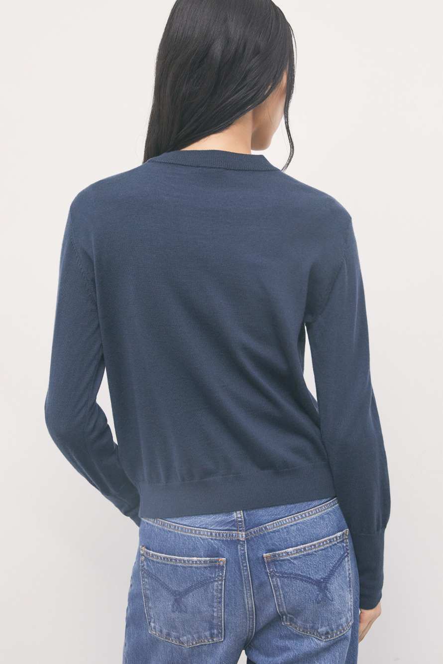 Crew-neck wool jumper, Blue, Patrizia Pepe