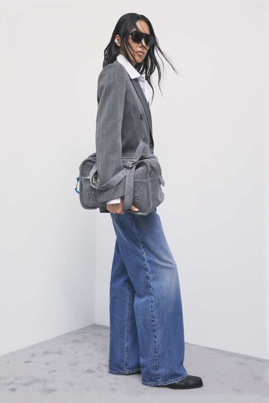 (IM)PERFECTION suede shopping bag, Grey, Patrizia Pepe