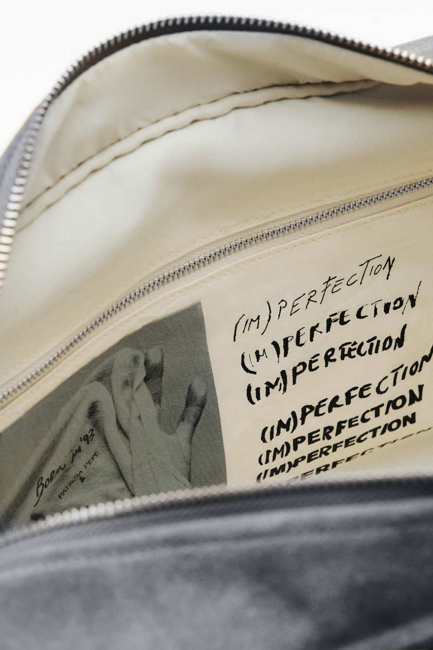 (IM)PERFECTION suede shopping bag, Grey, Patrizia Pepe