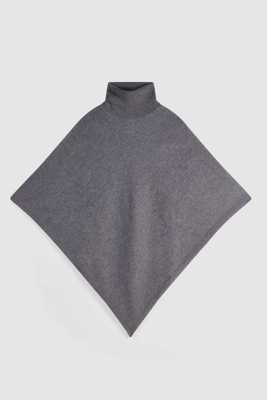 Cashmere poncho, Grey, Patrizia Pepe