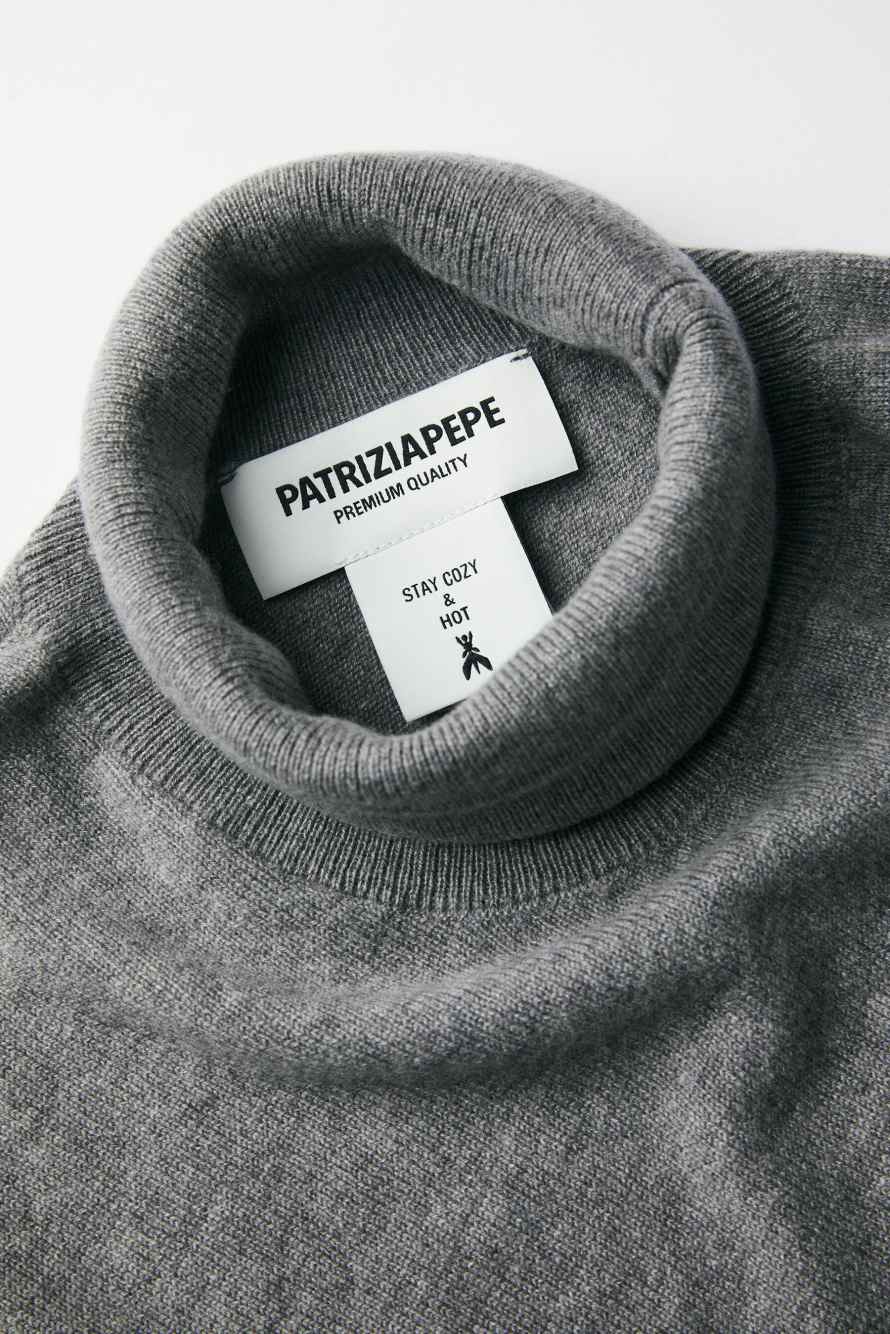Cashmere poncho, Grey, Patrizia Pepe