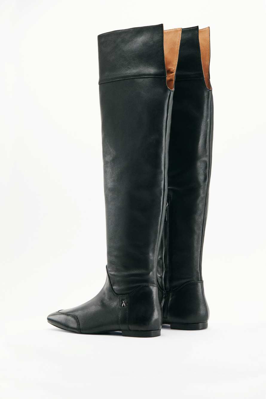 Cuissardes My SKIN en nappa, Noir/Argent, Patrizia Pepe