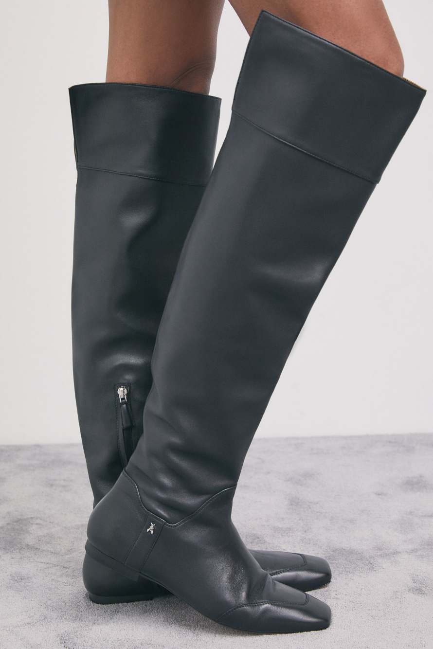 Cuissardes My SKIN en nappa, Noir/Argent, Patrizia Pepe