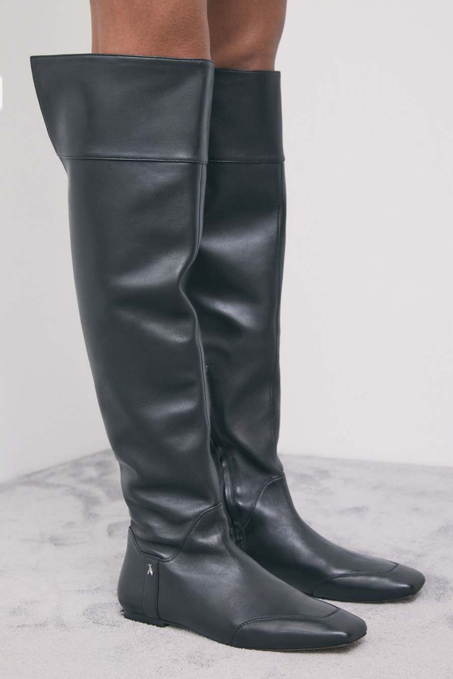 Cuissardes My SKIN en nappa, Noir/Argent, Patrizia Pepe