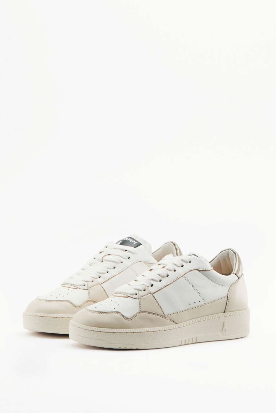 Fly '93 sneakers with laminated details, White, Patrizia Pepe