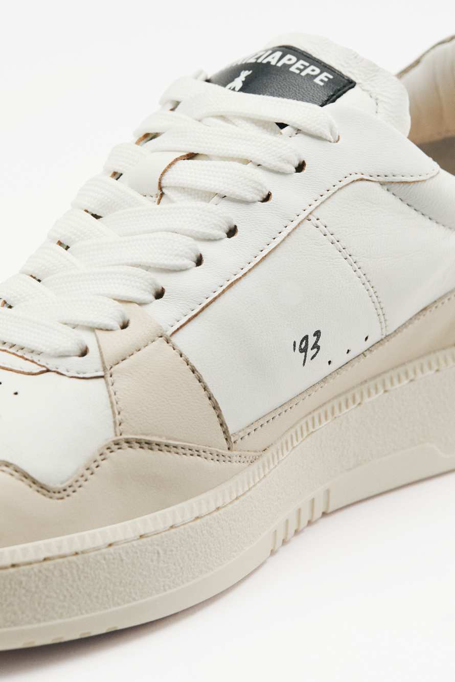 Fly '93 sneakers with laminated details, White, Patrizia Pepe