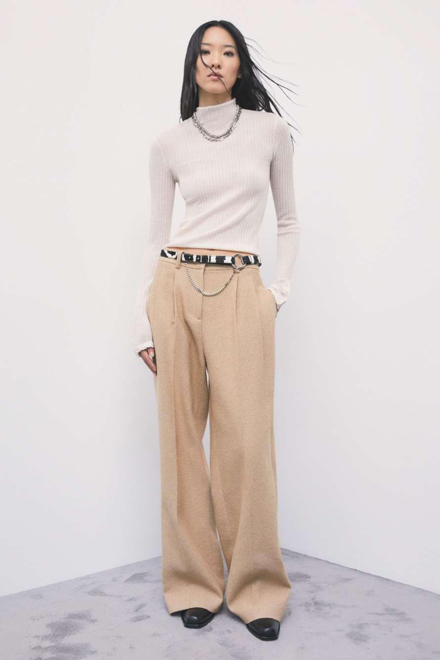 Light wool funnel-neck jumper, White, Patrizia Pepe