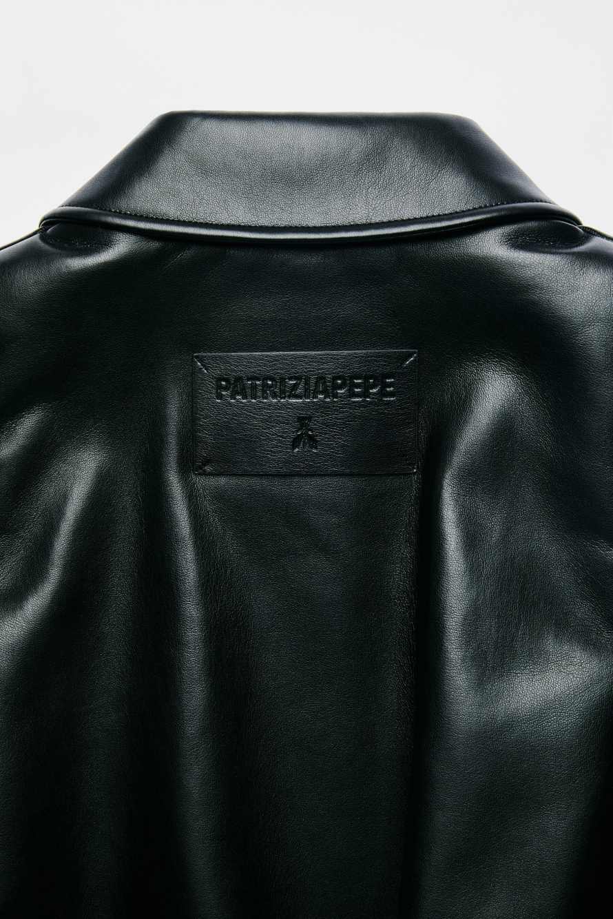 Coated bomber jacket, Black, Patrizia Pepe