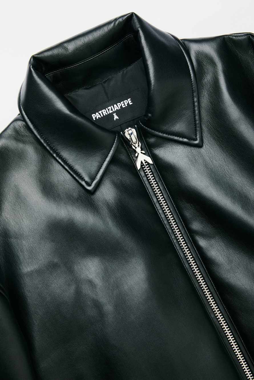 Coated bomber jacket, Black, Patrizia Pepe