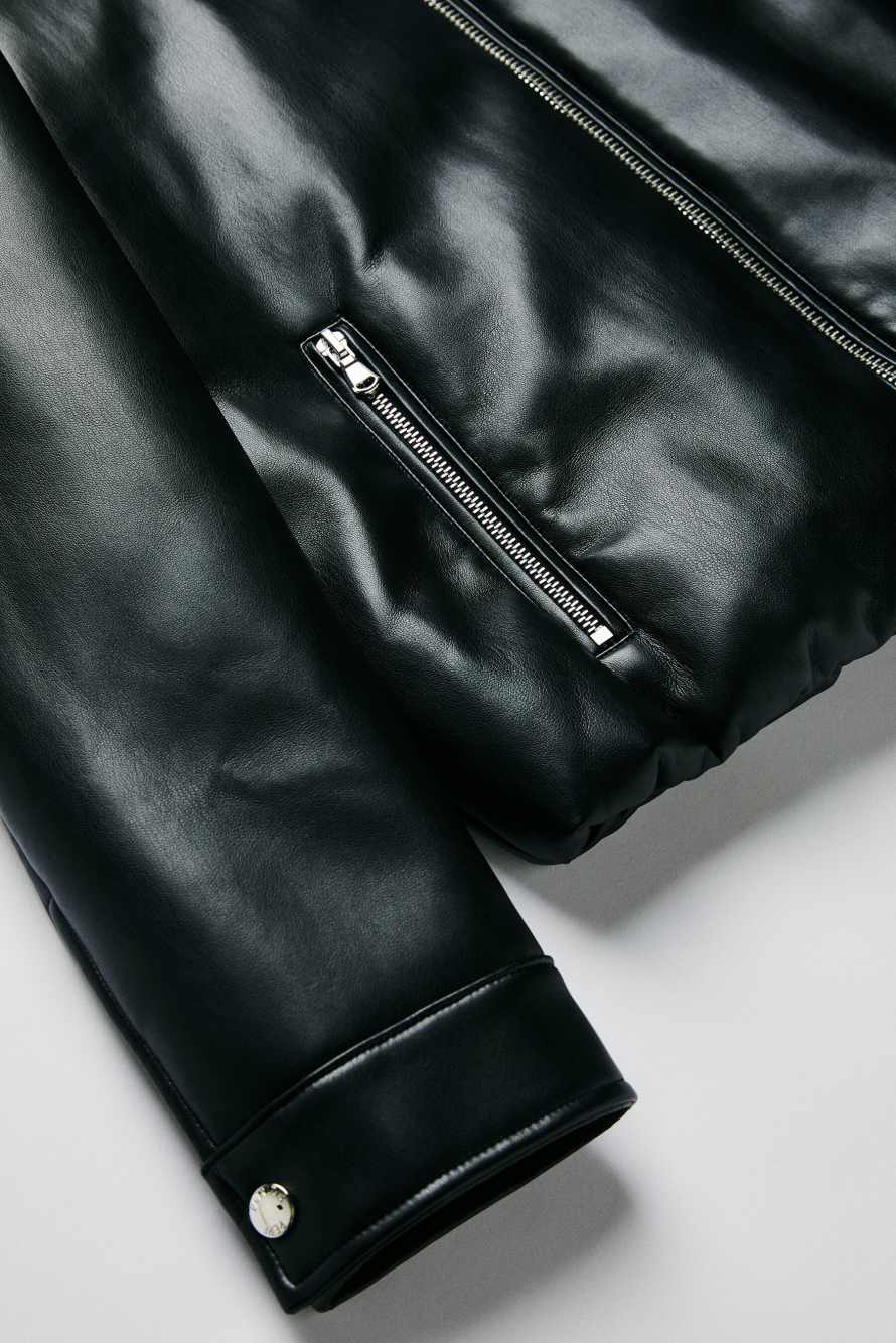 Coated bomber jacket, Black, Patrizia Pepe