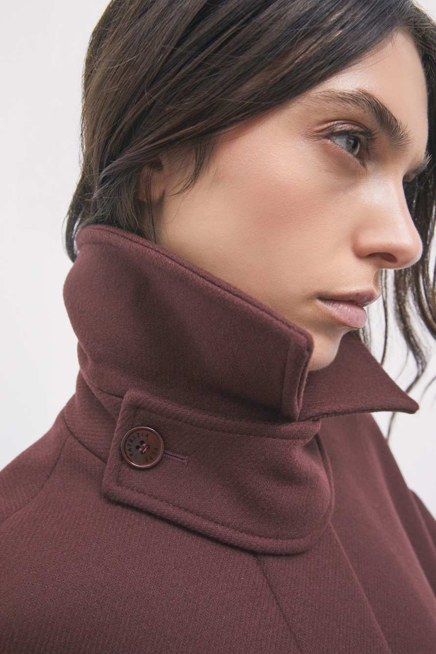 Wool-cashmere parka, Brown, Patrizia Pepe