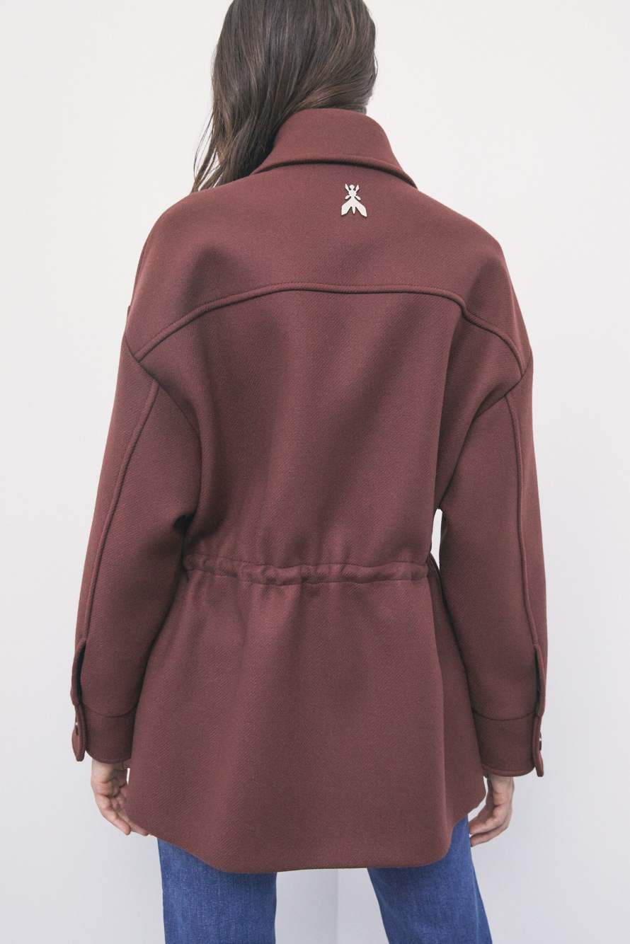 Wool-cashmere parka, Brown, Patrizia Pepe