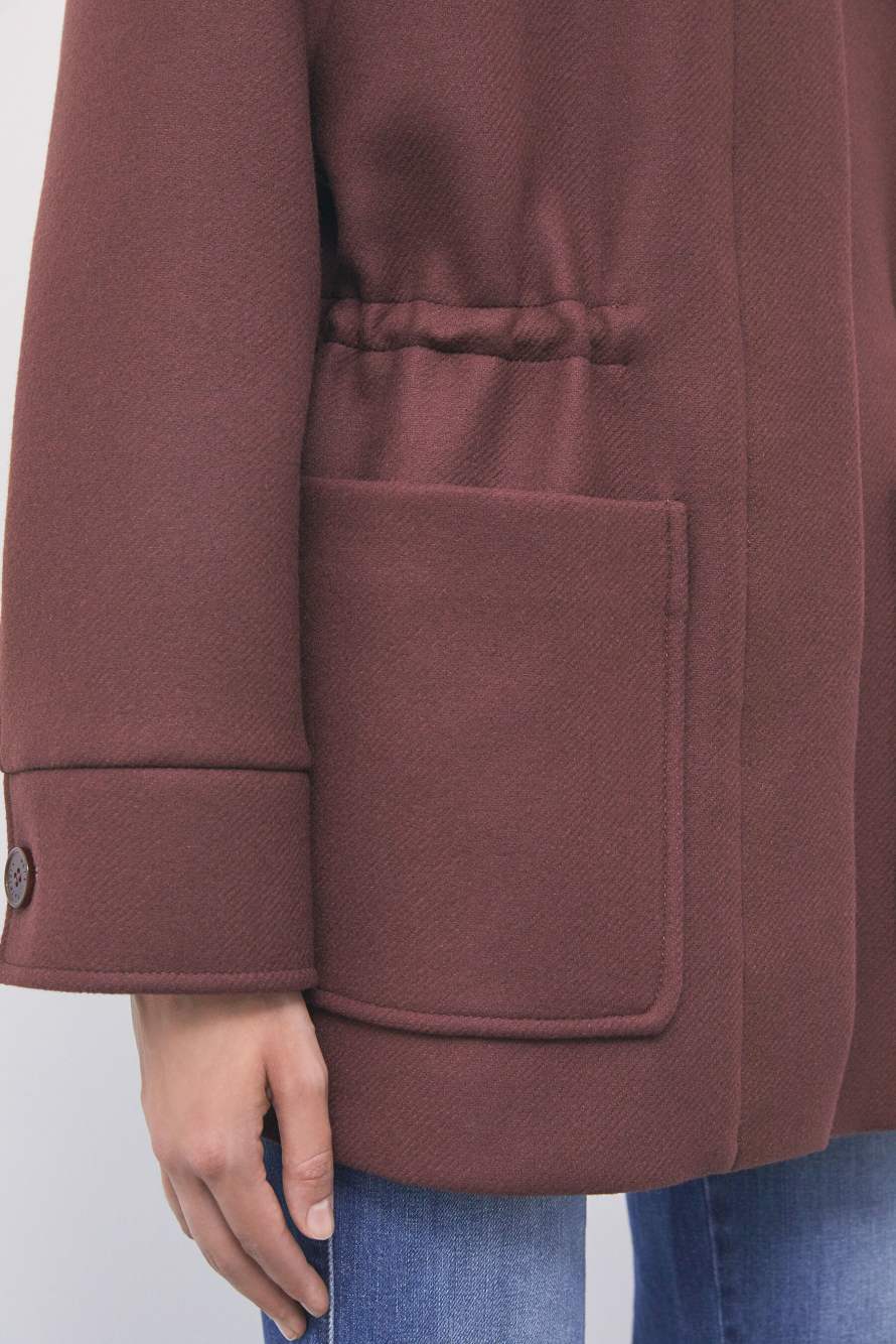Wool-cashmere parka, Brown, Patrizia Pepe