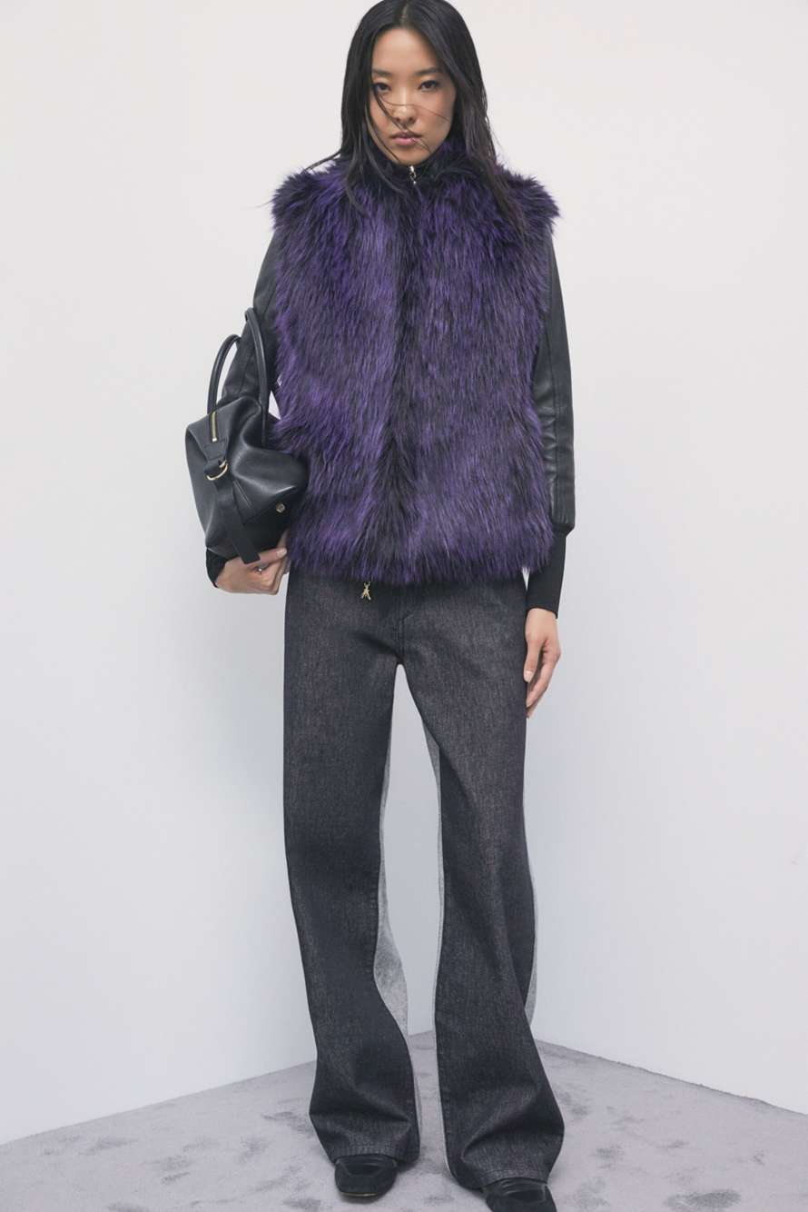 Fluffy vest, Purple, Patrizia Pepe