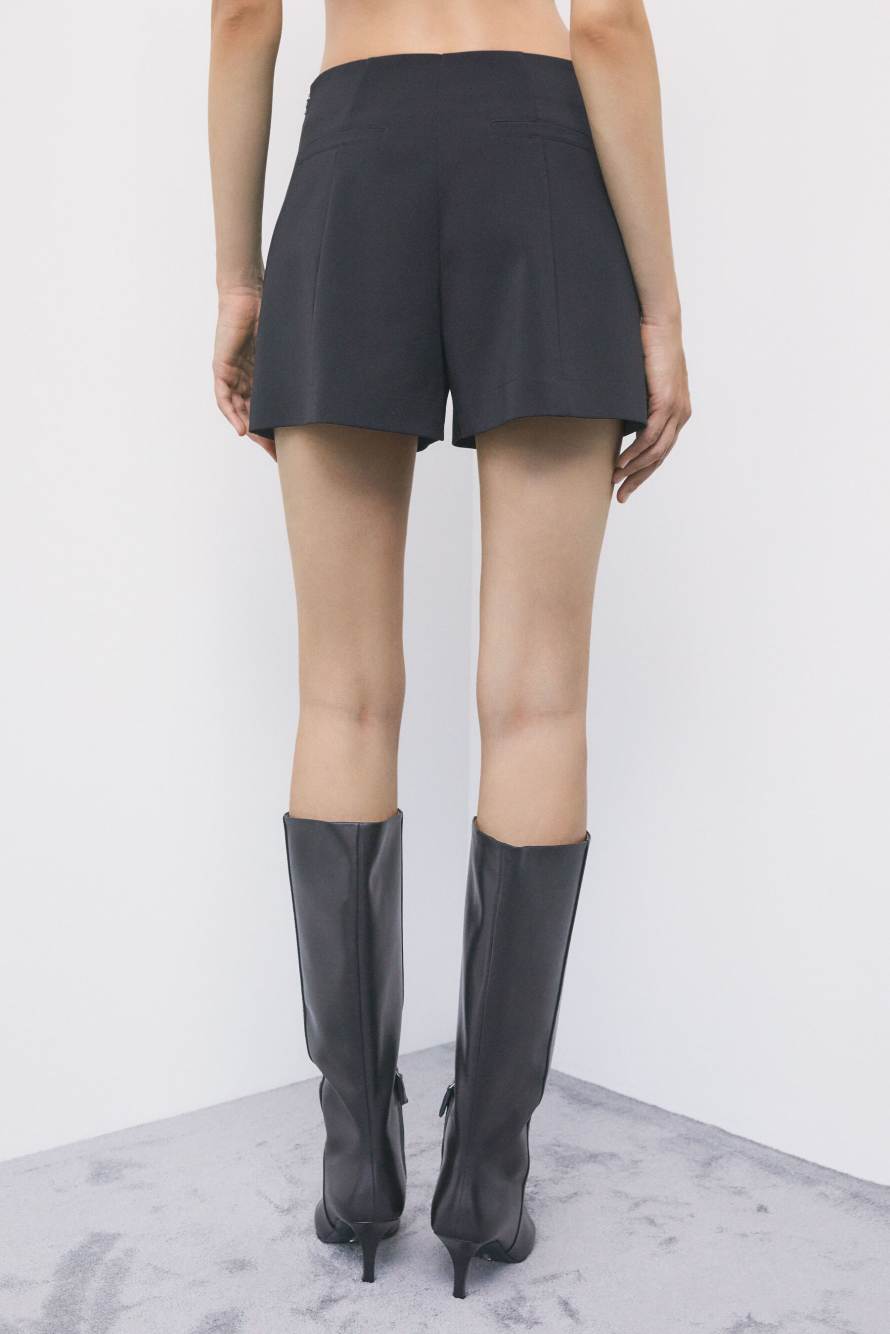 Cr&ecirc;pe shorts, Black, Patrizia Pepe