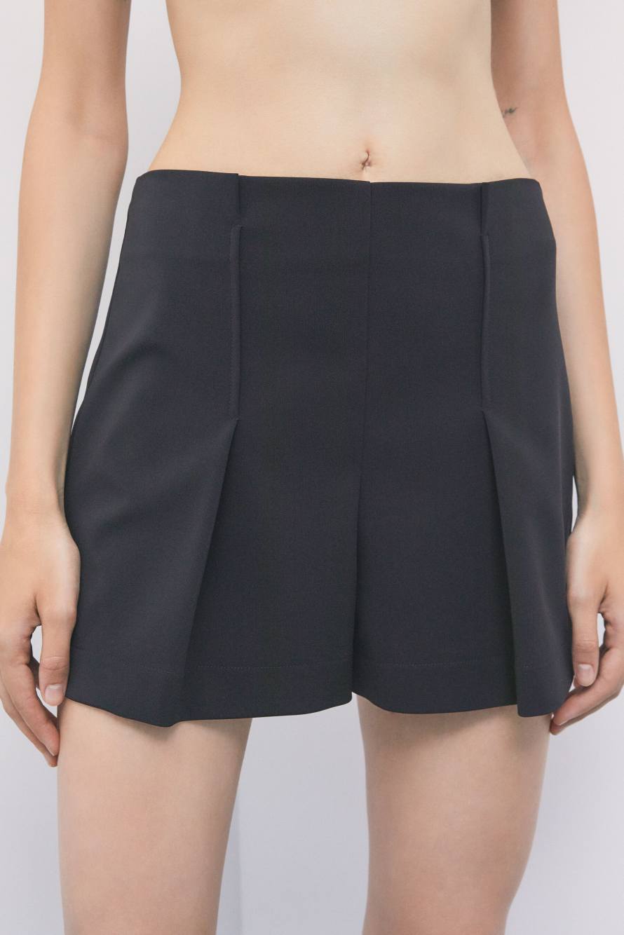 Cr&ecirc;pe shorts, Black, Patrizia Pepe