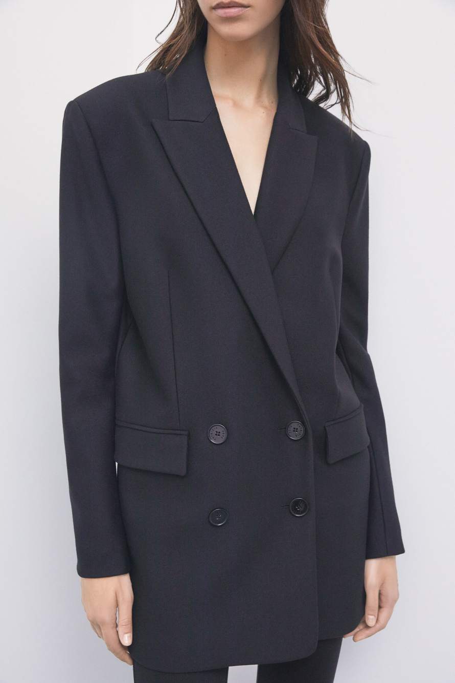 Double-breasted blazer dress, Black, Patrizia Pepe