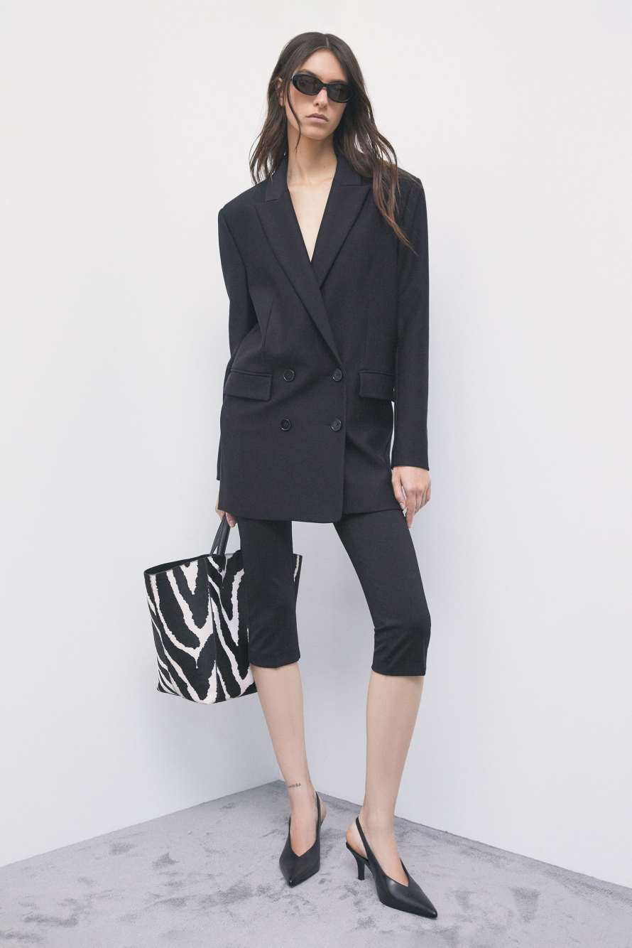 Double-breasted blazer dress, Black, Patrizia Pepe