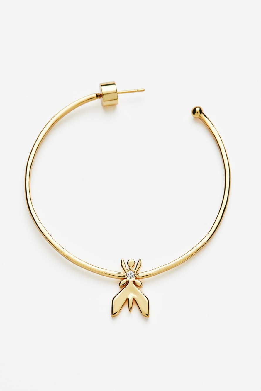Micro Fly hoop earrings, Gold, Patrizia Pepe