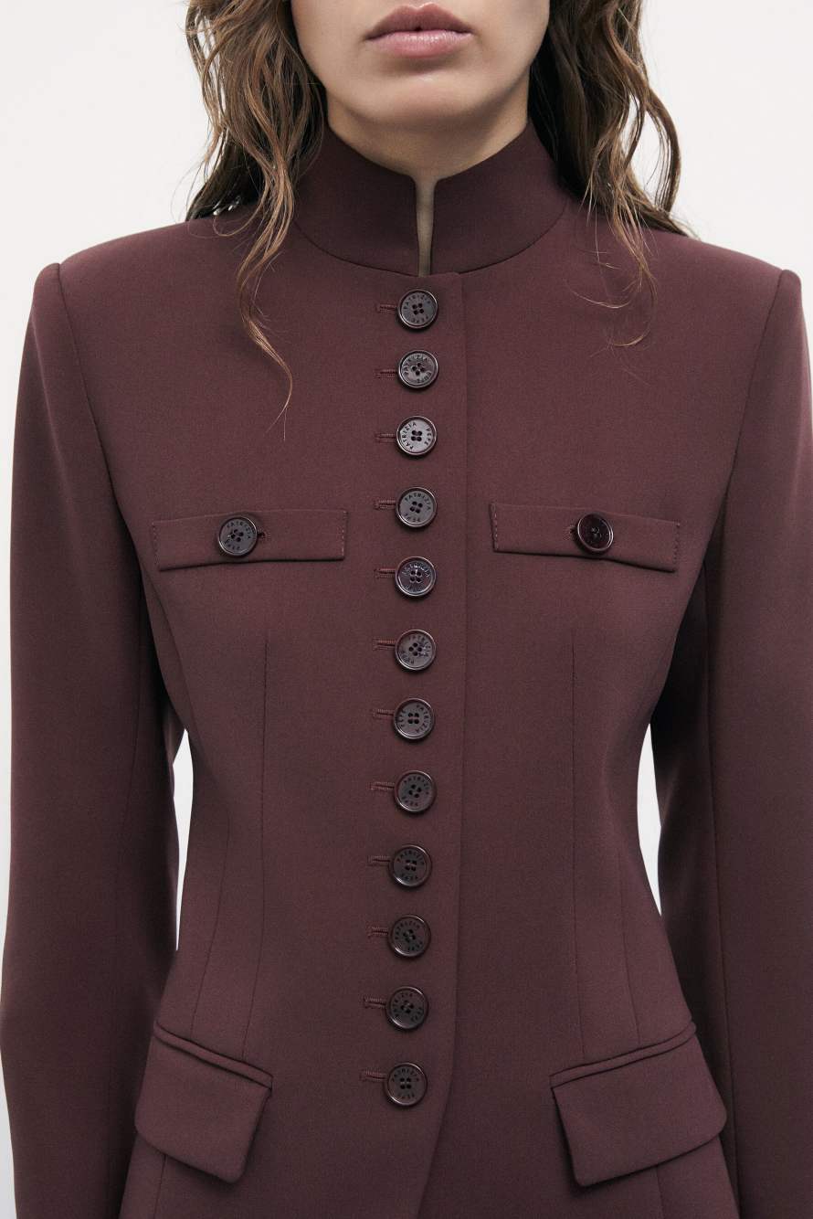 Radical Rose Officier jacket, Brown, Patrizia Pepe
